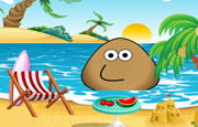 Pou at the Beach