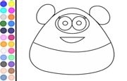 Colorear Pou Oso Panda